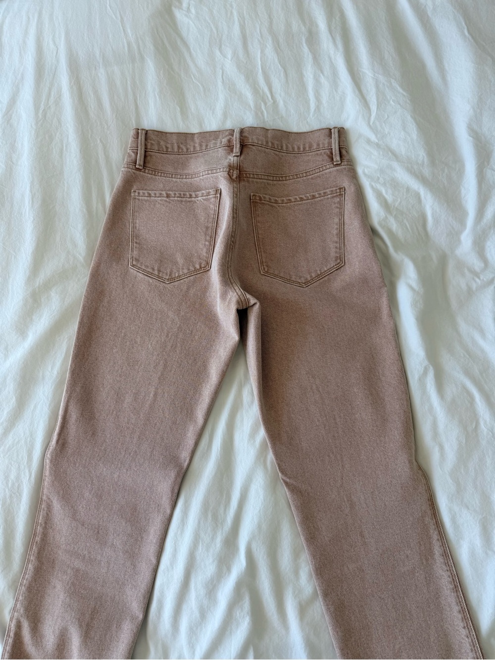 FRAME Le Sylvie Slender Straight High Rise Straight Leg Jeans Size 26 Sand Beige - Picture 8 of 8